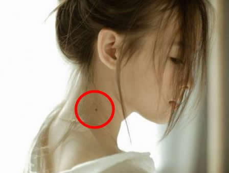 女人脖子右侧有痣图解-八福集