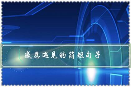 感恩遇见的简短句子(感谢遇见八字短句)-八福集