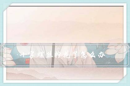 十字螺丝拧花了怎么办(十字螺丝拧圆了妙招)